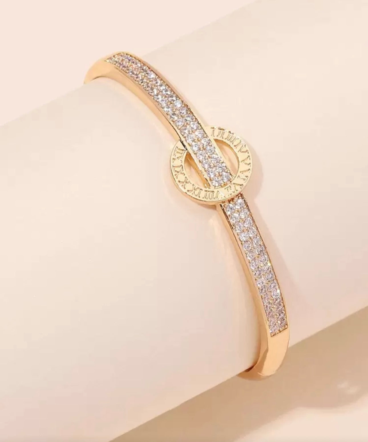 1Fashion Zirconia Gold Color Bracelet, Women's Holiday Gift, Everyday Accessory, Minimalist Design, Anniversary Jewelry