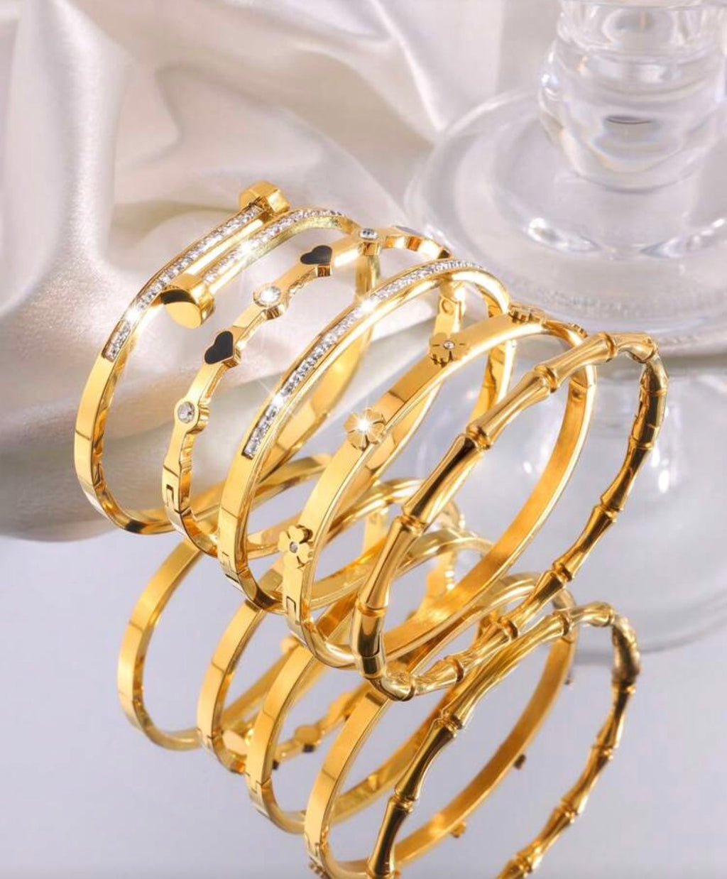 Stainless Steel Bamboo Bracelet