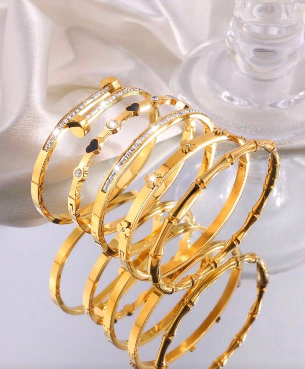 Stainless Steel Bamboo Bracelet